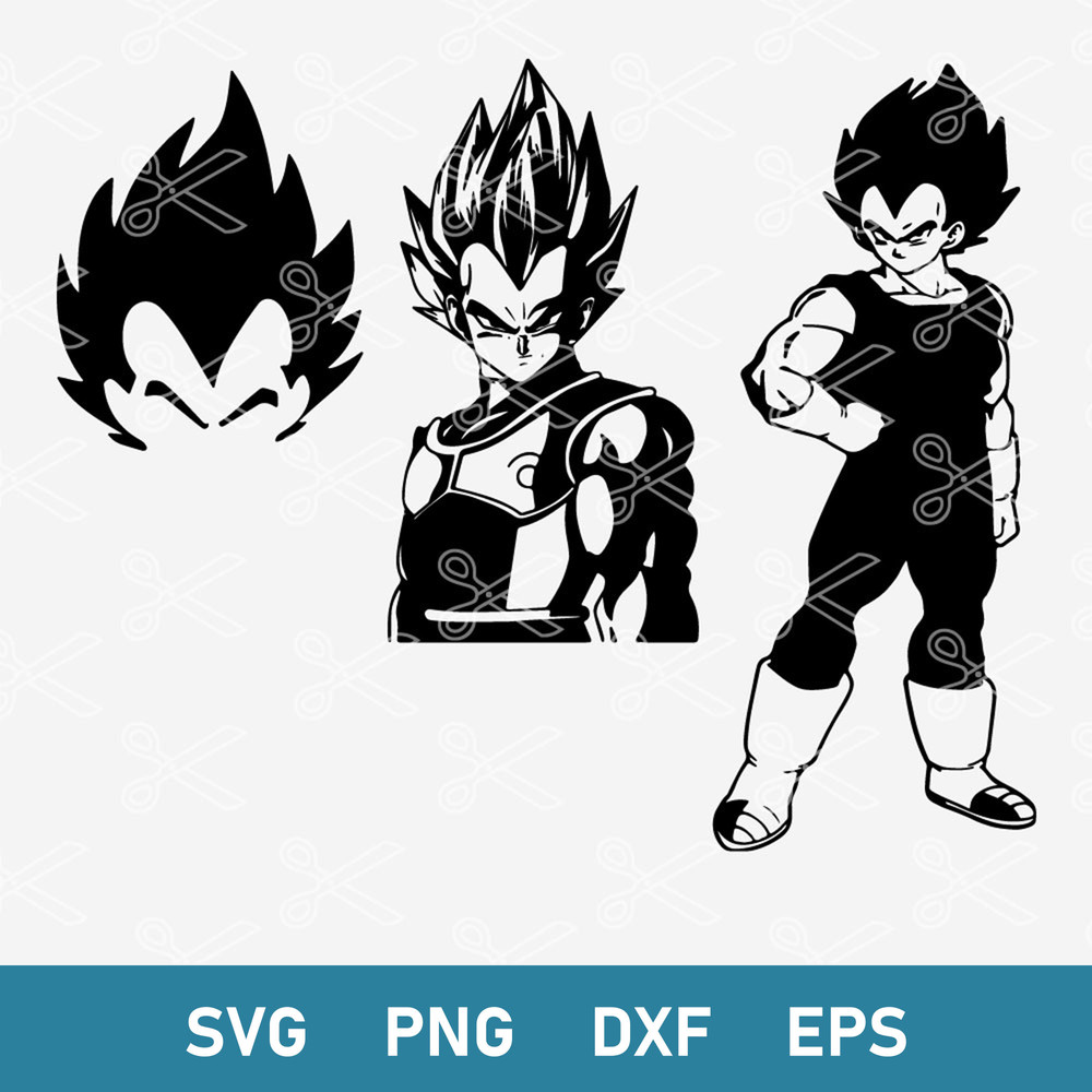 Vegeta Svg, Dragon Ball Svg, Anime Svg, Png Dxf Eps File.jpeg