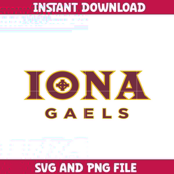Iona gaels Svg, Iona gaels logo svg, IIona gaels University svg, NCAA Svg, sport svg, digital download (2).png