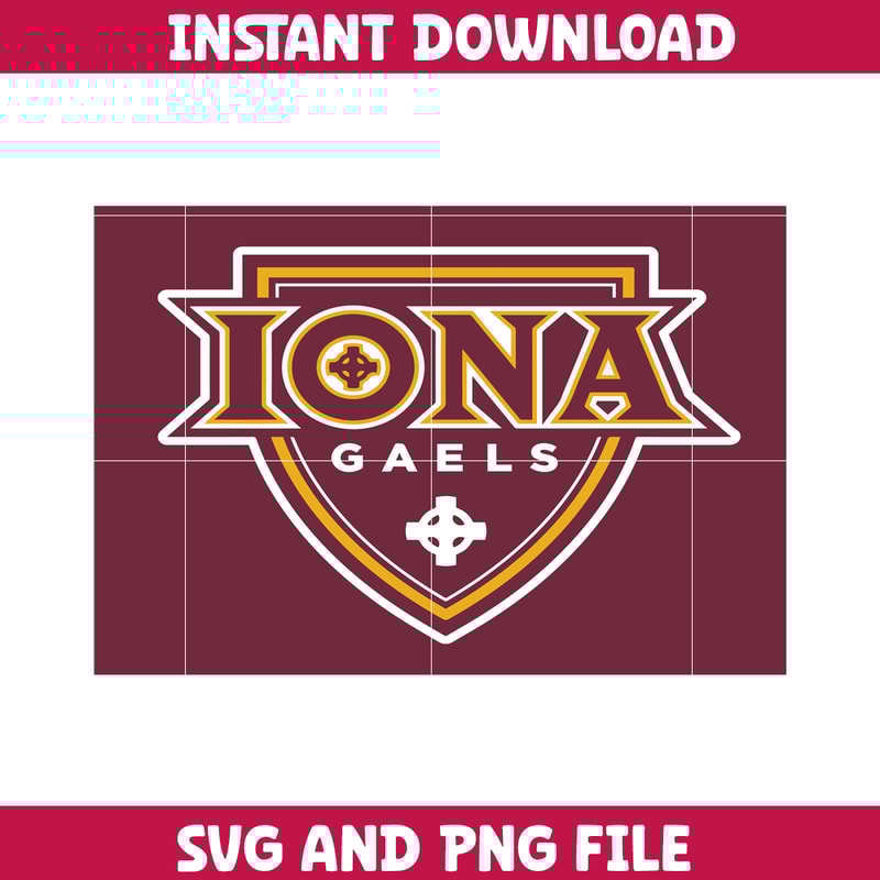 Iona gaels Svg, Iona gaels logo svg, IIona gaels University svg, NCAA Svg, sport svg, digital download (73).png