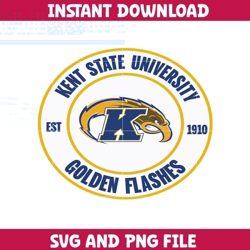 Kent State Golden Svg, Kent State Golden logo svg, Kent State Golden University svg, NCAA Svg, sport svg (13).png