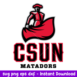 Cal State Northridge Matadors Logo Svg, Cal State Northridge Matadors Svg, NCAA Svg, Png Dxf Eps Digital FIle