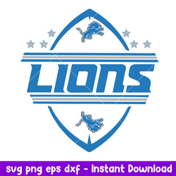 Detroit Lions Baseball Svg, Detroit Lions Svg, NFL Svg, Png Dxf Eps Digital File