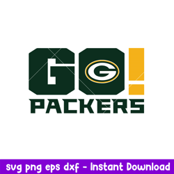 GO Green Bay Packers Svg, Green Bay Packers Svg, NFL Svg, Png Dxf Eps Digital File