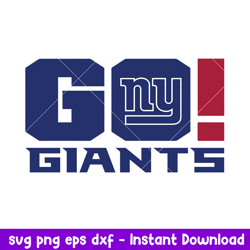 Go New York Giants Svg, New York Giants Svg, NFL Svg, Png Dxf Eps Digital File