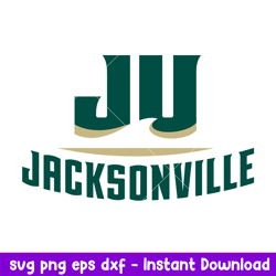 Jacksonville Dolphins Logo Svg, Jacksonville Dolphins Svg, NCAA Svg, Png Dxf Eps Digital File