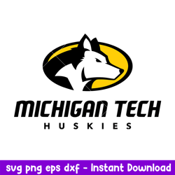michigan tech huskies logo svg, michigan tech huskies svg, ncaa svg, png dxf eps digital file