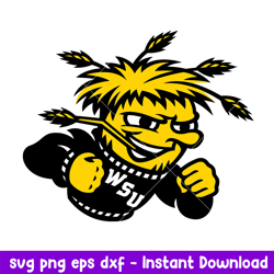 wichita state shockers logo svg, wichita state shockers svg, ncaa svg, png dxf eps digital file