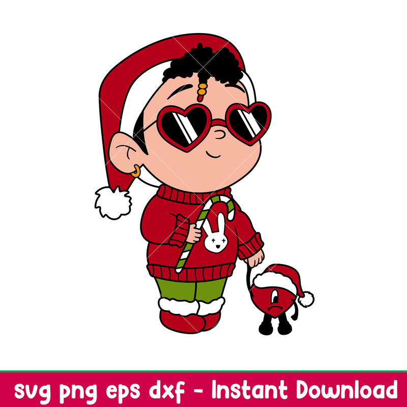 Baby Benito Christmas, Baby Benito Christmas Svg, Bad Bunny Svg, Merry Christmas Svg, png, eps, dxf file.jpeg