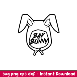 Bad Bunny 20, Bad Bunny Svg, Yo Perreo Sola Svg, Bad bunny logo Svg, El Conejo Malo Svg, png eps, dxf file