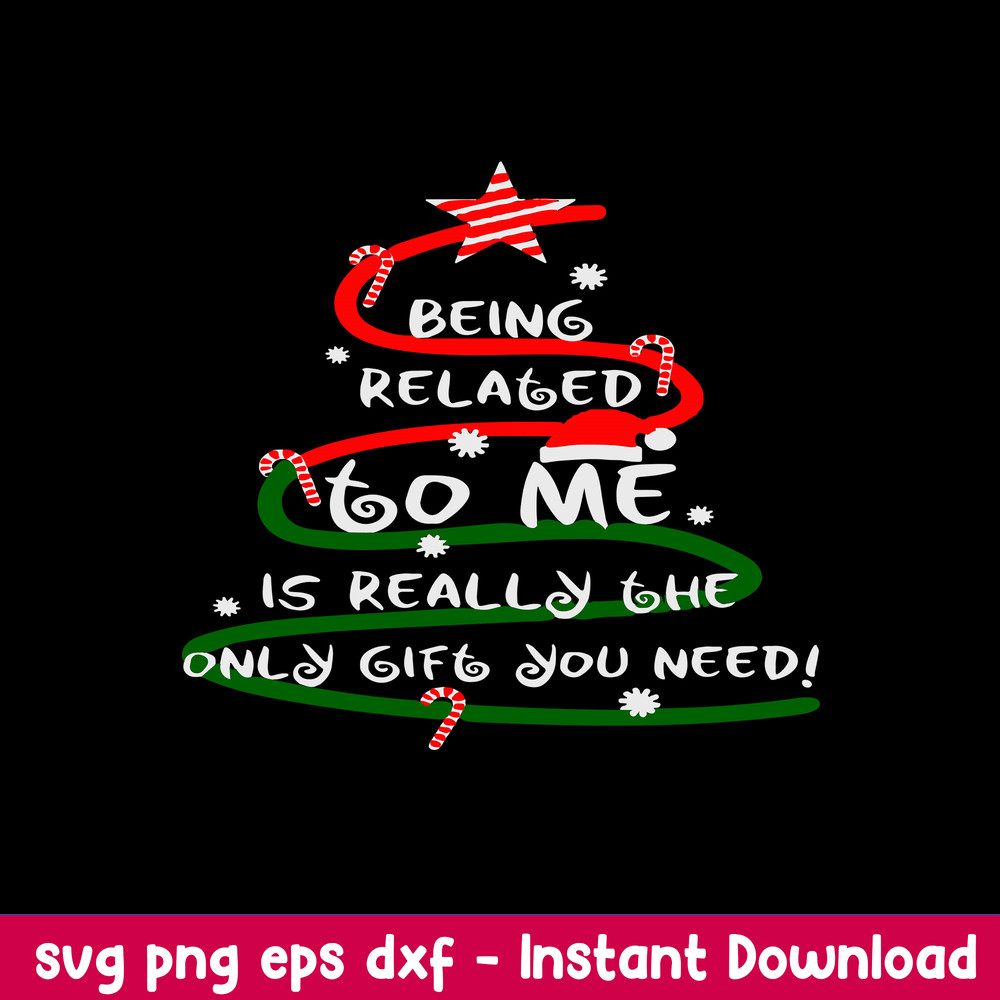 Being Related To Me Is Really The Only Gift You Need Naughty Svg, Christmas Svg, Png Dxf Eps File.jpeg