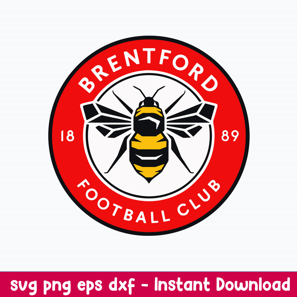 Brentford 1889 Football Club Svg, Bretford Svg, Sport Svg, Png Dxf Eps File.jpeg