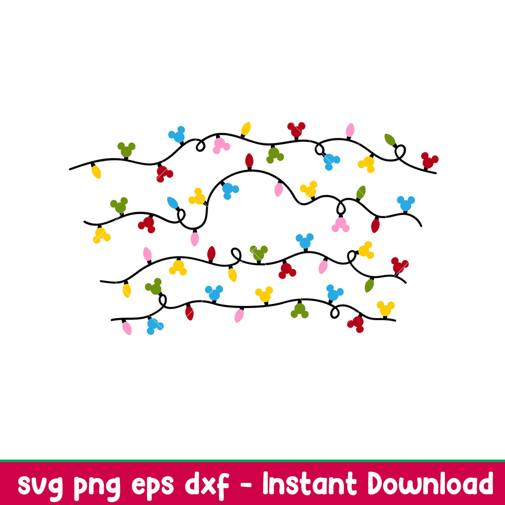 Christmas Light Full Wrap, Christmas Light Full Wrap Svg, Starbucks Svg, Coffee Ring Svg, Cold Cup Svg, png, eps, dxf file.jpeg