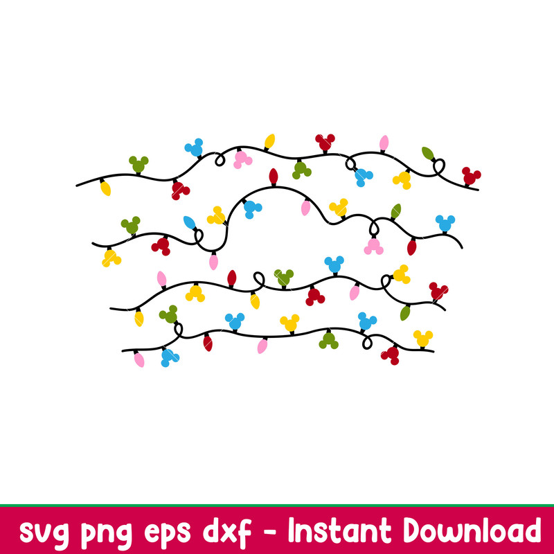 Christmas Light Full Wrap, Christmas Light Full Wrap Svg, Starbucks Svg, Coffee Ring Svg, Cold Cup Svg, png, eps, dxf file.jpeg