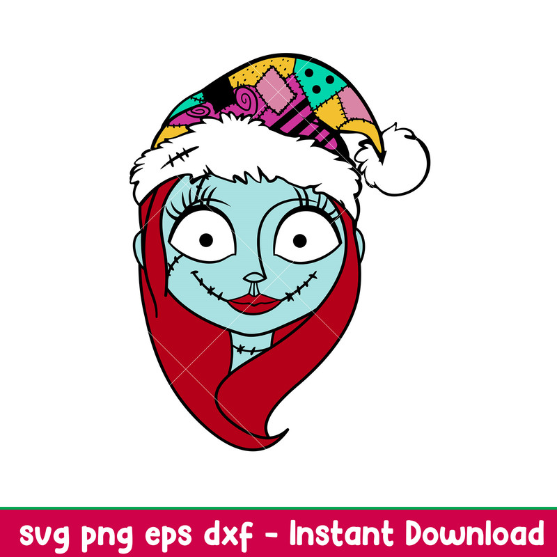 Christmas Sally, Sally Svg, Christmas Svg, Disney Christmas Svg, Santa Claus Svg, png, dxf, eps file.jpeg