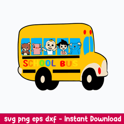 Cocomelon Bus Arica Svg, Cocomelon Svg, School Bus Svg, Png Dxf Eps File