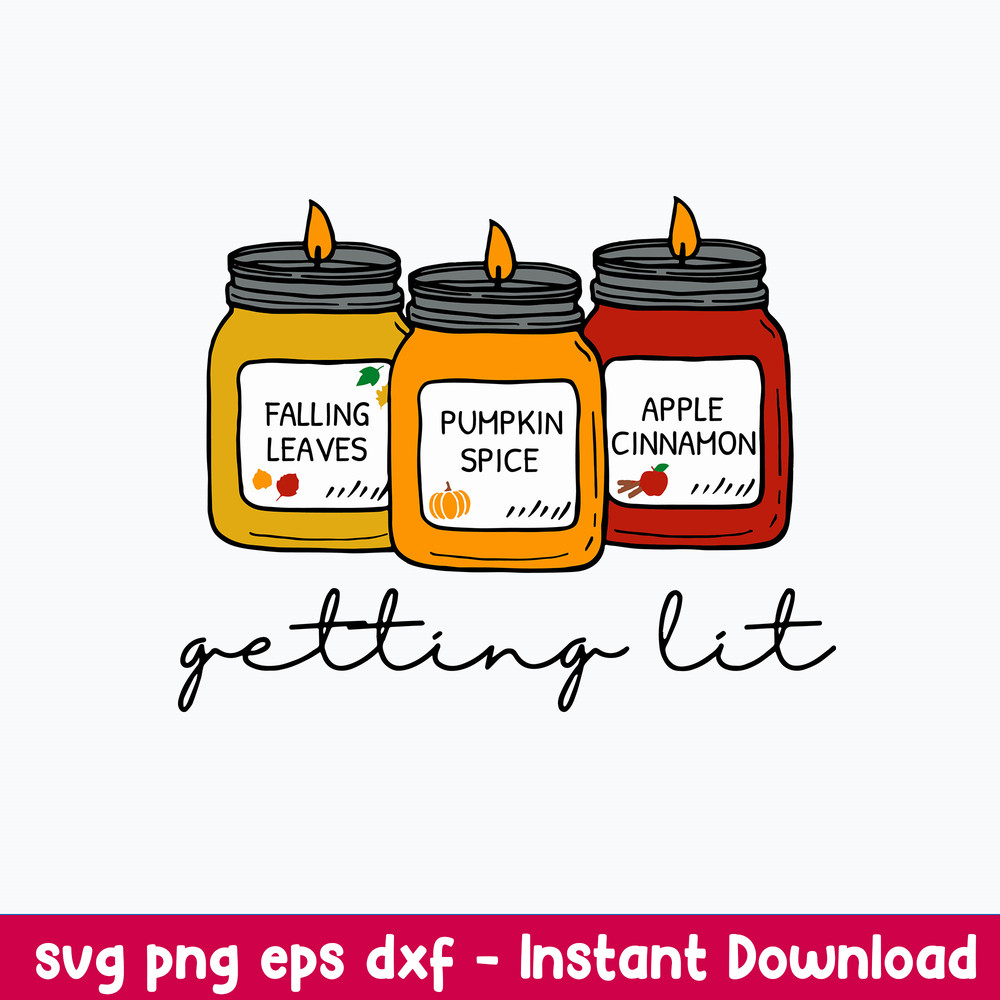 Getting Lit Fall Candles Svg, Candles Svg, Png Dxf Eps File.jpeg