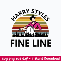 Harry Style Fine Line Svg, Harry Style Svg, png Dxf Eps File