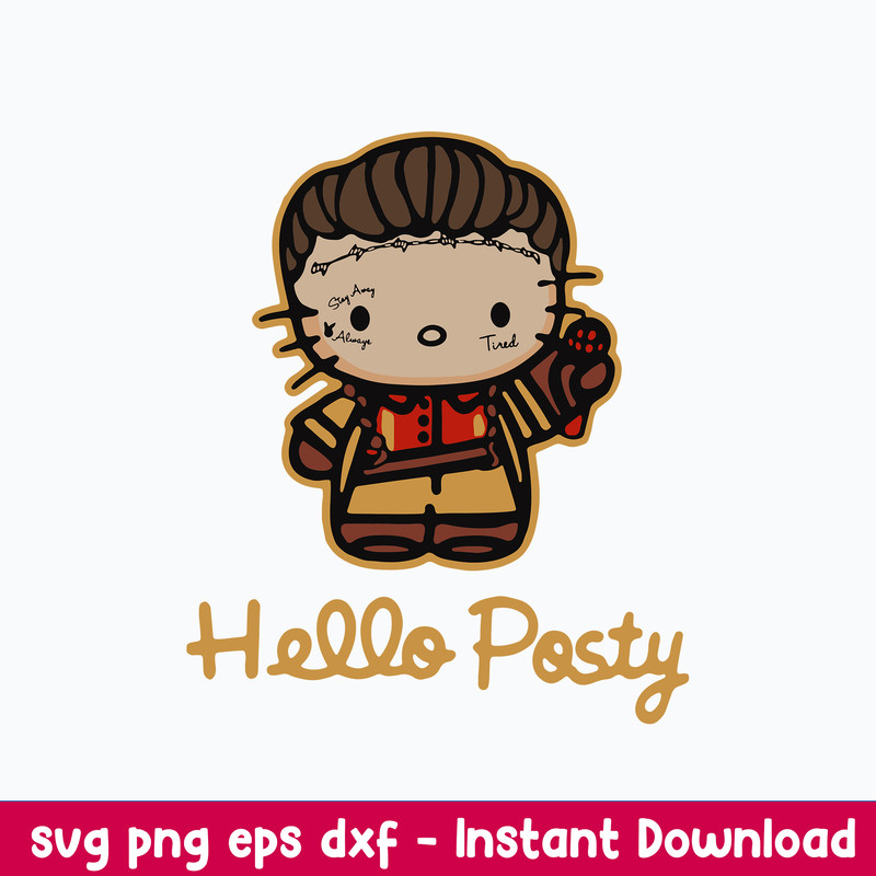Hello Posty Svg, Hello Kitty Svg, Harry Potter svg, Png Dxf Eps File.jpeg