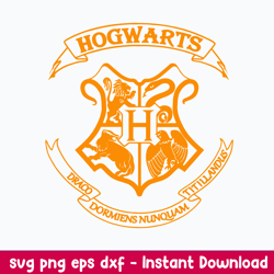 Hogwarts Symbole Svg, Hogwarts Logo Svg, Harry Potter Svg, Png Dxf Eps File