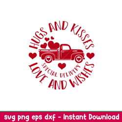 Hugs And Kisses Red Truck