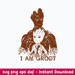 I Am Groot Svg, Baby Groot Svg, Avenger Svg, Png dxf Eps File