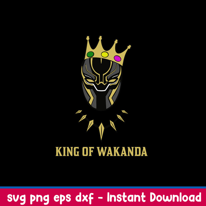 King of Wakanda Svg, Black Panther Svg, Png Dxf Eps File.jpeg