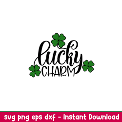 lucky charm clovers, lucky charm clovers svg, st. patricks day svg, lucky svg, irish svg, clover svg, png,dxf,eps file