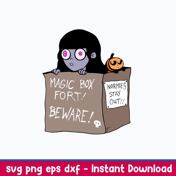 Magic Box Fort Normies Stay Out Svg, Halloween Svg, Png Dxf Eps File.jpeg