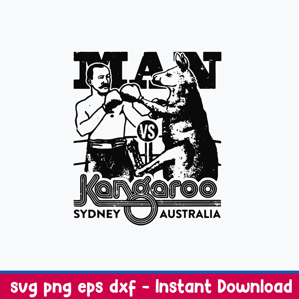 Man kangaroo Sydney Australia Svg, Kangaroo Boxing Svg, Png Dxf Eps File.jpeg