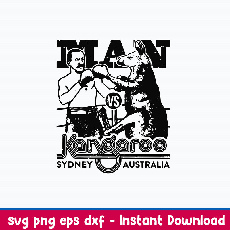 Man kangaroo Sydney Australia Svg, Kangaroo Boxing Svg, Png Dxf Eps File.jpeg