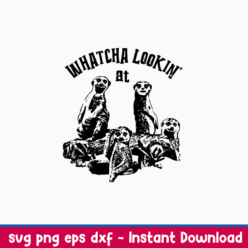 Meerkat Whatcha Lookin At Svg, Meerkat Svg, png Dxf Eps File.jpeg