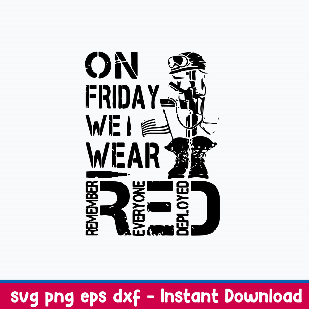 On Friday We Wear Red Svg, Png Dxf Eps File.jpeg