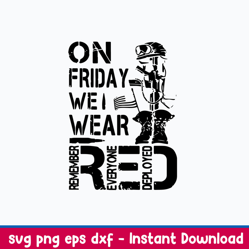 On Friday We Wear Red Svg, Png Dxf Eps File.jpeg