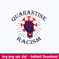 Quarantine Racism Svg, Png Dxf Eps File