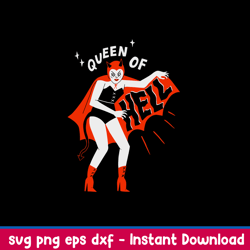 Queen Of Hell Svg, Queen Svg, Png Dxf EPs File