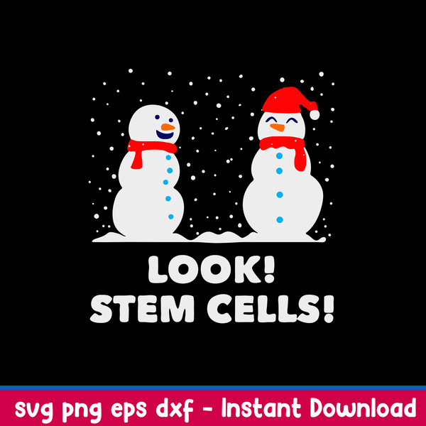 Science Xmas Look Stem Cells Svg, Snowman Christmas Svg, Png Dxf Eps File.jpeg