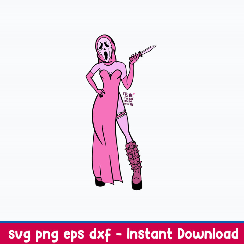 Scream Sexy Ghostface Svg, Scream Svg, Halloween Svg, Png Dxf Eps File.jpeg