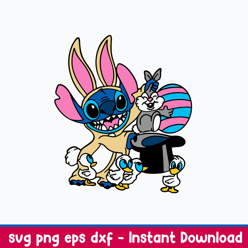 Stitch Bunny Svg, Stich Svg, Cartoon Svg, Png Dxf Eps File.jpeg