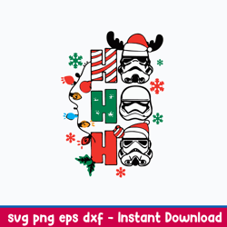 Storm Trooper Ho Ho Ho Svg, Christmas Svg, Png Dxf Eps File