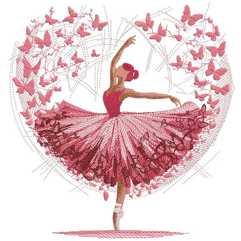 Ballet In My Heart Embroidery Design 0