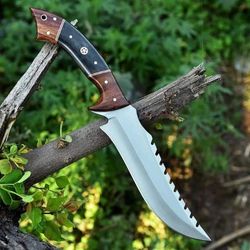 Stainless steel knife, Hunting knife with sheath, fixed blade, Camping knife, Bowie knife, Handmade Knives, Gift For men