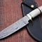 Damascus steel bowie Knife
