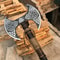 Double Headed Viking Axe Carbon Steel Nordic Collector Gift For Him 2