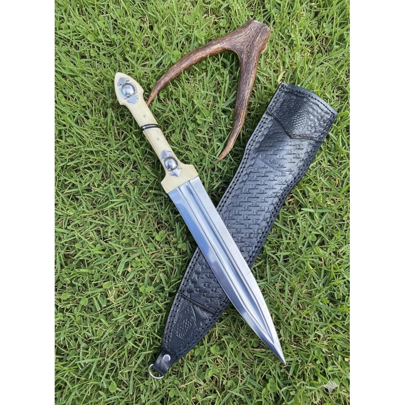 Handmade Dagger Knife Hunting Knife With Leather Sheath Gift For Him Premium Hunting Knife 1