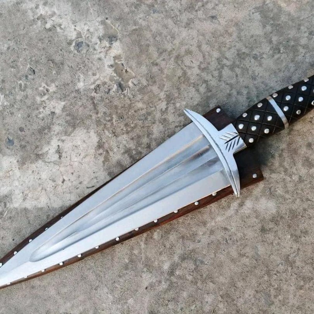 Custom Dagger Hunting Knife Wooden Scabbard Survival Knife Collector Gift 1