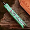 Custom Damascus Boot Knife Resin Handle Fixed Blade With Leather Sheath 4