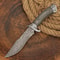 Custom Damascus Steel Full Tang Hunting Knife EDC Camping Collector Gift 2