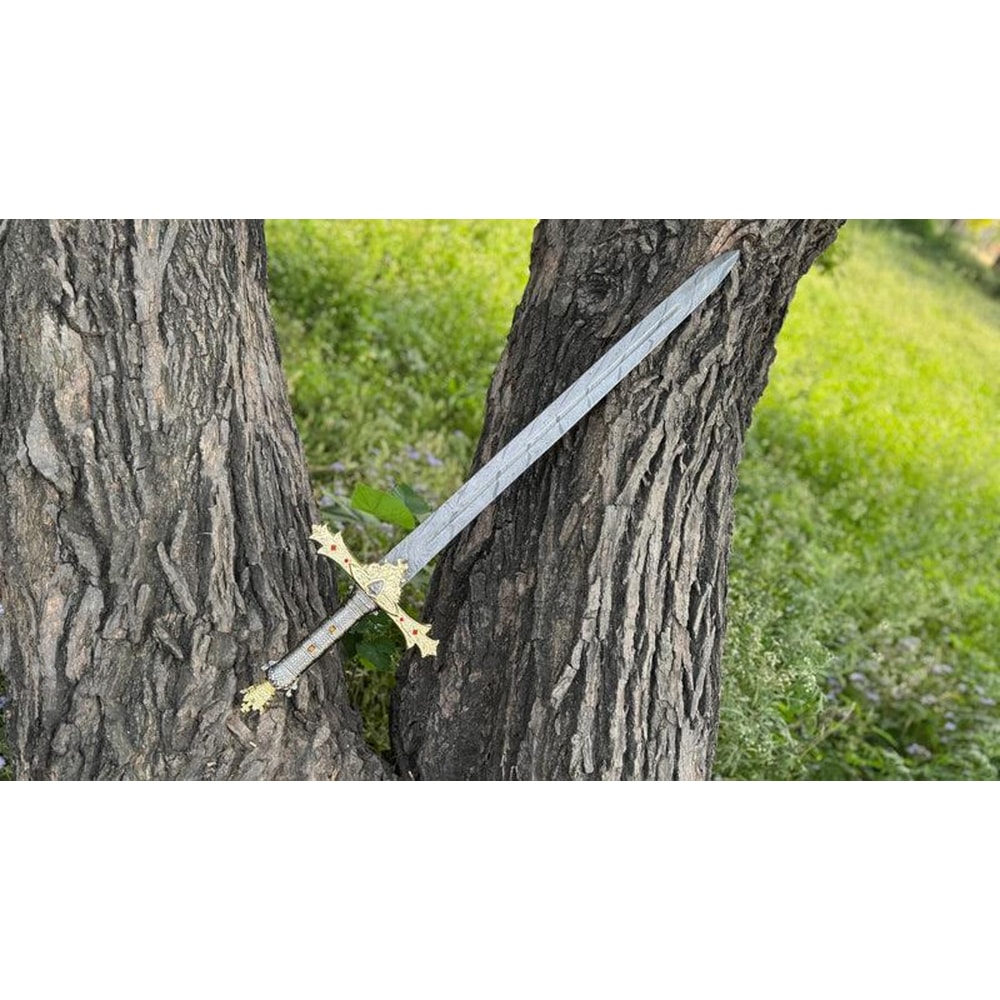 Custom Damascus Steel Serpent Sword Fantasy Medieval Display Piece Gift For Him 1
