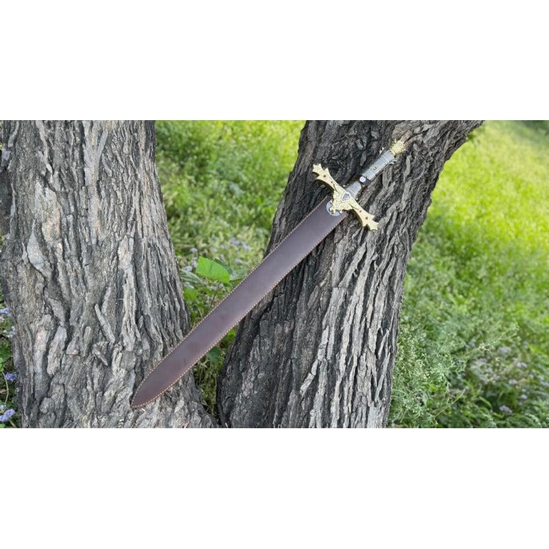 Custom Damascus Steel Serpent Sword Fantasy Medieval Display Piece Gift For Him 4