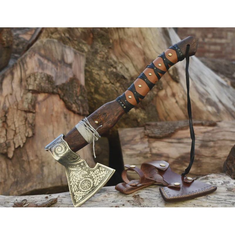 Custom High Carbon Steel Viking Hatchet Engraved Norse Axe Collector Gift 2